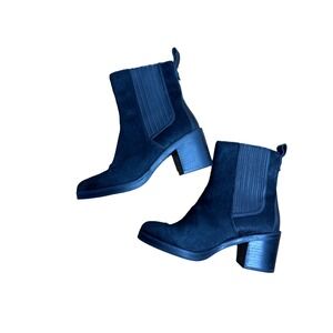 UGG‎ Australia boot 7.5 Camden Exotic Boot Stacked Heel Black Calf Hair EU38.5